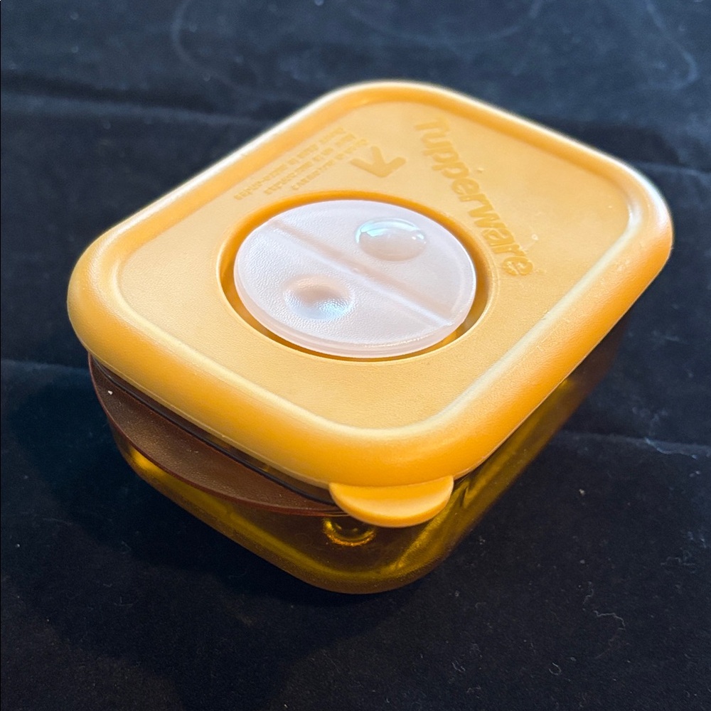 Tupperware Golden Yellow Container with lid